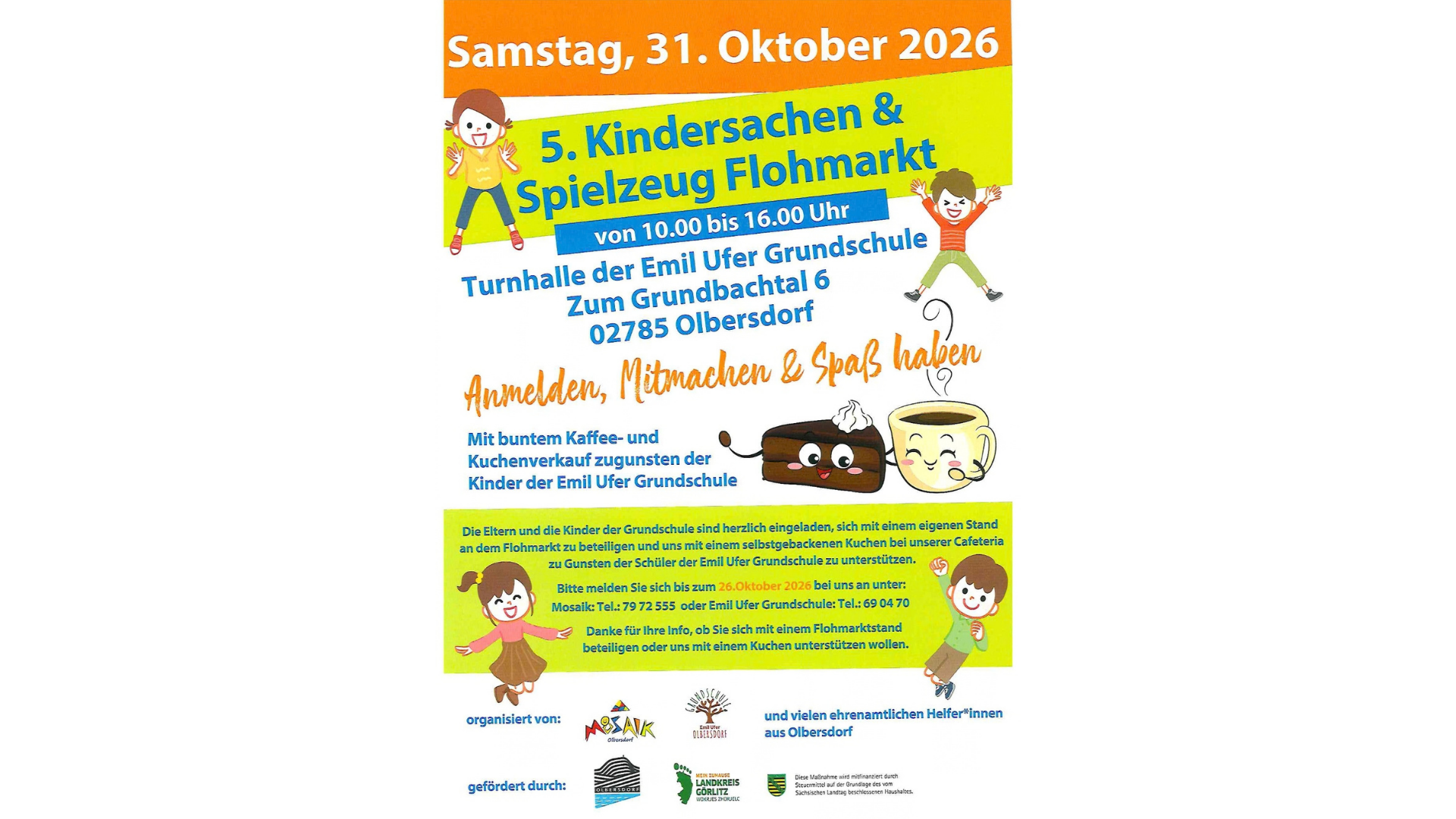 Einladung zum 5. Kindersachen & Spielzeug Flohmarkt